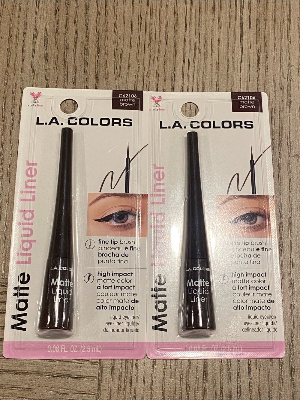 L.A. COLORS liquid eyeliner Matte Brown 2 Pack